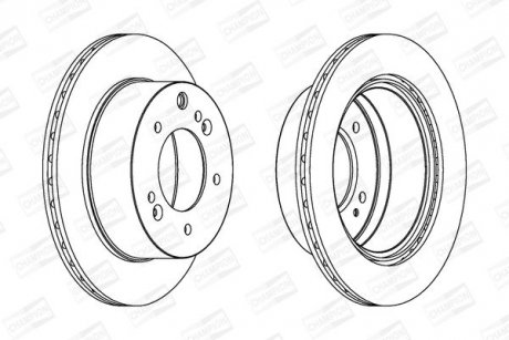 Тормозной диск задний Kia Sorento I (JC) 02-11 CHAMPION 562895CH1