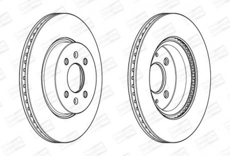 Тормозной диск передний Hyundai i20/KIA Rio CHAMPION 562944CH