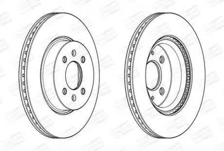 Гальмівний диск передній Hyundai i20 / KIA Rio CHAMPION 562944CH