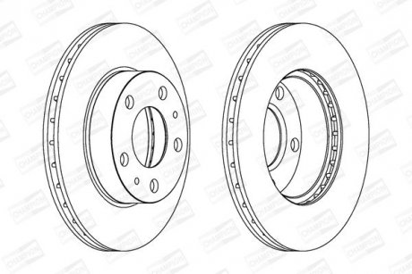 Диск гальмівний передній CITROEN JUMPER Van (230L) (94-02)/FIAT DUCATO (250_) (06-) CHAMPION 563021CH