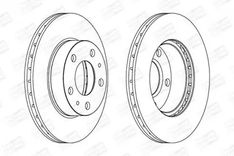Диск гальмівний передній CITROEN JUMPER Van (230L) (94-02)/FIAT DUCATO (250_) (06-) CHAMPION 563021CH