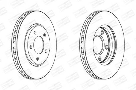 Гальмівний диск передній Chrysler Voyager /Dodge Caravan CHAMPION 563030CH