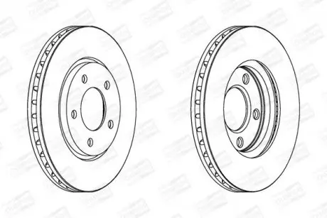 Гальмівний диск передній Chrysler Voyager /Dodge Caravan CHAMPION 563030CH