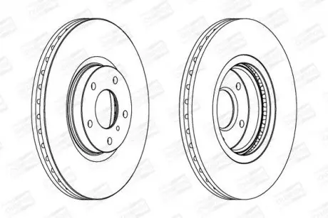Диск тормозной передний (кратно 2шт.) Nissan Murano (563032CH-1) CHAMPION 563032CH1