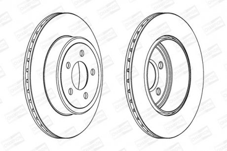 Гальмівний диск задній Chrysler 300C / Lancia Thema CHAMPION 563034CH1