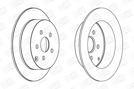 Тормозний диск задній TOYOTA CELICA, PRIUS CHAMPION 563037CH