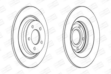 Тормозной диск задний Mazda 5 CHAMPION 563038CH