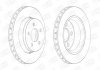 Гальмівний диск передній Jeep Cherokee, Compass/Dodge Nitro, Ram CHAMPION 563041CH (фото 1)