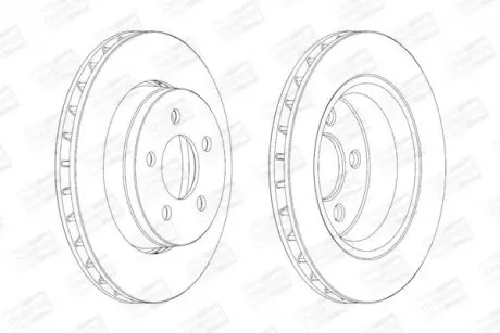 Тормозной диск передний Jeep Cherokee, Compass/Dodge Nitro, Ram CHAMPION 563041CH