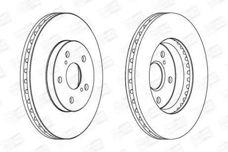 Тормозной диск передний Toyota Camry, Harrier, Previa/Lexus ES, RX CHAMPION 563047CH