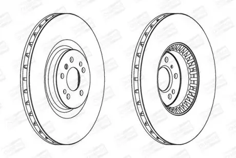 Гальмівний диск передній Mercedes GL / R / M CHAMPION 563054CH1