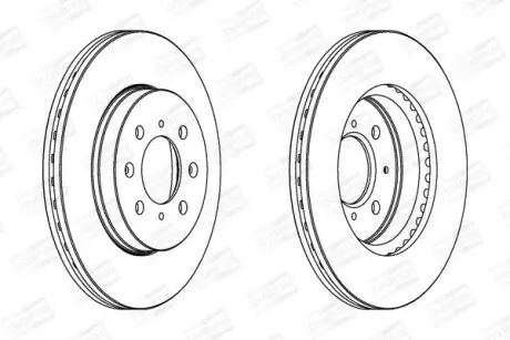 Гальмівний диск передній Honda City, Civic, Domani, Jazz CHAMPION 563065CH
