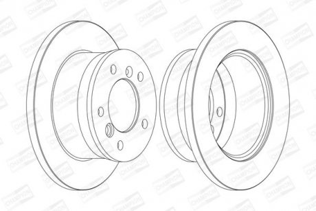 Тормозной диск задний Mercedes G-Class (W463), Sprinter (B901, B902, B903, B904, B909) / VW LT CHAMPION 567761CH