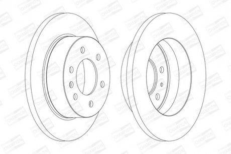 Диск гальмівний Mercedes Sprinter 906/VW Crafter CHAMPION 569137CH