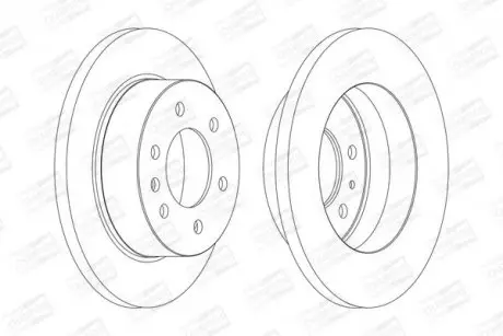Тормозной диск задний Mercedes Sprinter 906/VW Crafter CHAMPION 569137CH