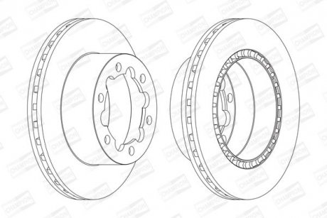 Гальмівний диск задній Mercedes Sprinter / VW Crafter (2006->) CHAMPION 569138CH