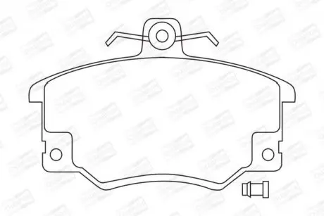 Тормозные колодки передние Fiat Punto / Ragata / Abarth / Alfa Romeo 145 / 155 CHAMPION 571309CH