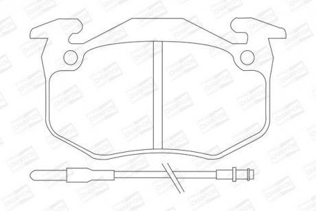 Гальмівні колодки передні Renault Clio, Express, Twingo / Peugeot 205, 305, 309, 405 CHAMPION 571331CH