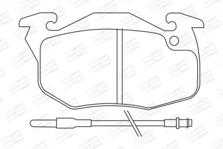 Колодки тормозные дисковые передние RENAULT Clio, Clio II, Espace I, Espace II, Express, Extra, Fuego, Rapid CHAMPION 571332CH