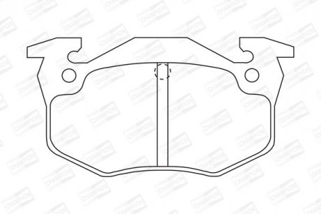 Гальмівні колодки задні Peugeot 106, 205, 206, 306, 309 / Renault Clio, Megane / Citroen Xsara, ZX CHAMPION 571334CH