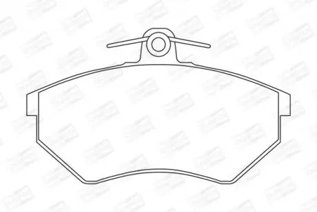 Тормозные колодки передние Audi 80, 90/VW Caddy, Golf, Jetta, Passat, Polo/Seat Cordoba, Toledo CHAMPION 571376CH