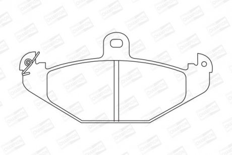 Гальмівні колодки задні Renault Laguna, Safrane / Chrysler Viper / Dodge Viper / Tesla Roadster CHAMPION 571425CH