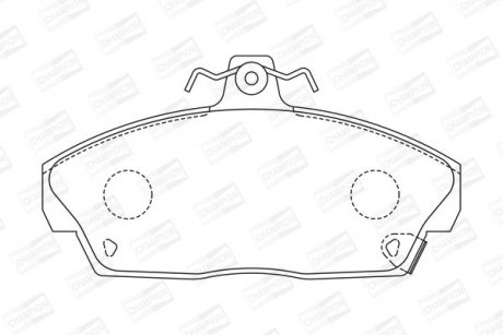 Гальмівні колодки передні Honda Civic VI, VII, Concerto / Rover 200, 25, 400, 45, 800 CHAMPION 571438CH