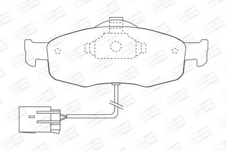 Гальмівні колодки передні Ford Escort / Mondeo / Scorpio / Nissan Silvia CHAMPION 571522CH