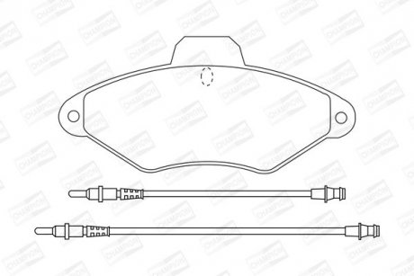 Гальмівні колодки передні Citroen Xantia CHAMPION 571757CH