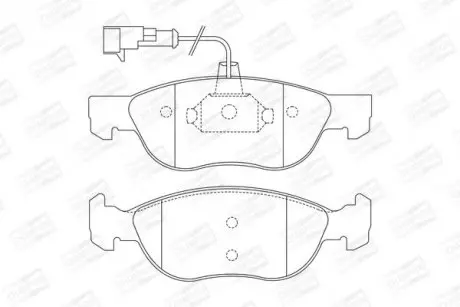Гальмівні колодки передні Fiat Barchetta, Bravo, Brava, Marea, Punto / Lancia Dedra, Delta CHAMPION 571883CH