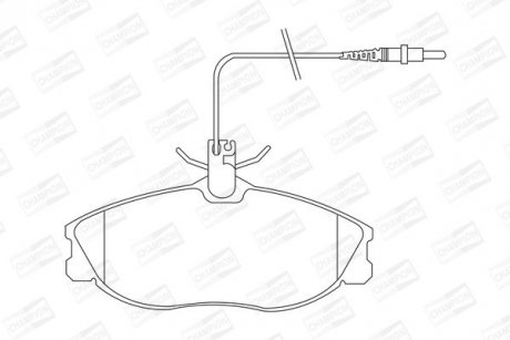 Тормозные колодки передние Citroen ZX, Xsara/Peugeot 306, 406, 607 CHAMPION 571898CH