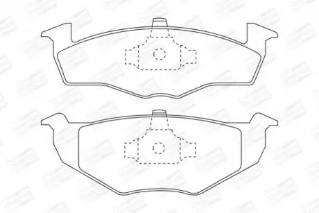 Тормозные колодки передние VW Golf, Polo, Vento/Seat Cordoba, Ibiza, Toledo CHAMPION 571915CH