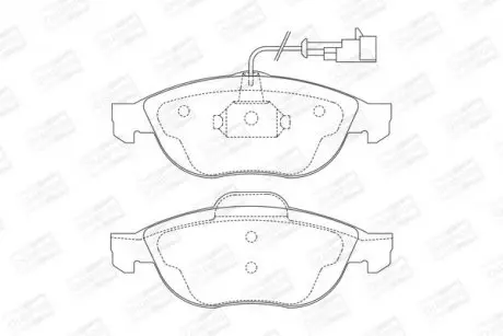 Гальмівні колодки передні Alfa Romeo 147 / 156 / Fiat Ulysee CHAMPION 571933CH