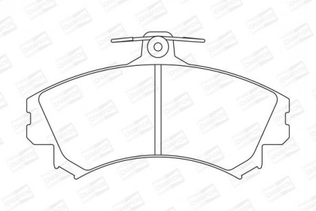 Колодки тормозные дисковые передние MITSUBISHI CARISMA (DA_) 95-06, COLT VI (Z3_A, Z2_A) 02-12 CHAMPION 571940CH