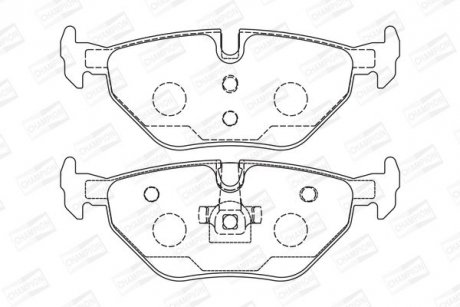 Колодки тормозные дисковые задние BMW 3 (E46) 97-05, 3 Compact (E46) 01-05 CHAMPION 571960CH