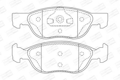 Гальмівні колодки передні Fiat Punto CHAMPION 571973CH