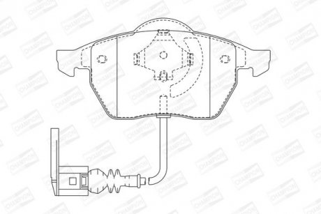 Колодки гальмівні передні дискові AUDI A3, S3 Quattro, TT, TT Quattro SEAT Леон, Toledo SKODA Octavia VW Beetle, Bora, Golf (4) CHAMPION 571984CH