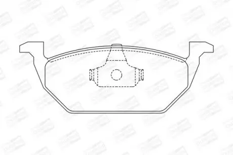 Колодки гальмівні передні дискові AUDI A3 SEAT Leon SKODA Fabia, Octavia VW Beetle, Bora, Golf (4) CHAMPION 571985CH
