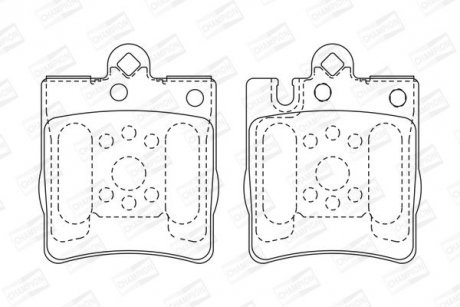 Гальмівні колодки задні Mercedes C-Class, CLC-Class, CLK, E-Class, SLK CHAMPION 571988CH