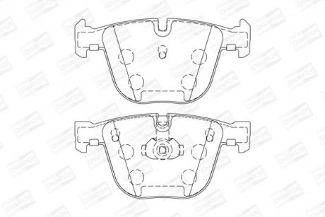 Колодки гальмівні задні дискові BMW 740D, 745i CHAMPION 571991CH (фото 1)