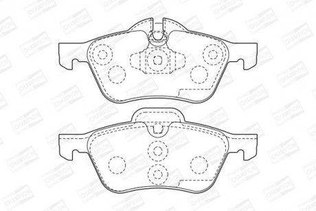 Гальмівні колодки передні MINI MINI Cooper, One, S, D CHAMPION 571992CH (фото 1)