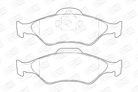 Тормозные колодки передние Ford Fiesta / Mazda 121 CHAMPION 571996CH