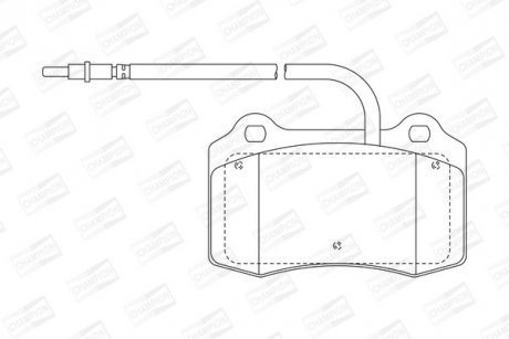 Тормозные колодки передние PEUGEOT 406 coupe CHAMPION 571999CH