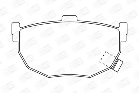 Колодки гальмівні задні дискові HYUNDAI COUPE I (RD) 96-02, COUPE II (GK) 01-12 CHAMPION 572127CH