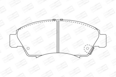 Гальмівні колодки передні Honda Capa, City, Civic V VI, CRX, Jazz CHAMPION 572324CH