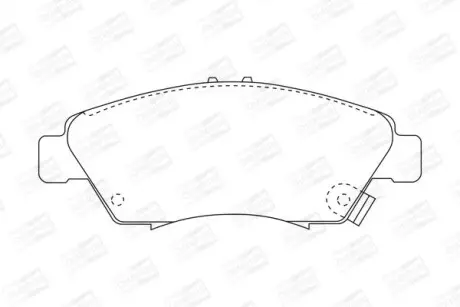 Тормозные колодки передние (16.5mm) Honda Civic 1.6 VTi (EG) 91-95 (Akebono) CHAMPION 572340CH