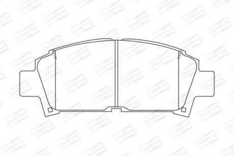 Гальмівні колодки передні Toyota Avensis /MR2 CHAMPION 572357CH