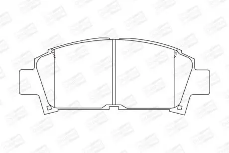 Гальмівні колодки передні Toyota Avensis /MR2 CHAMPION 572357CH