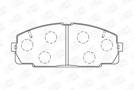 Тормозные колодки передние TOYOTA Dyna / Hiace / Granvia CHAMPION 572367CH