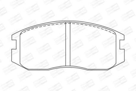 Колодки гальмові передні Mitsubishi Colt, Galant, Lancer III, IV, V, VI, Mirage / Toyota Cami, Rush CHAMPION 572375CH